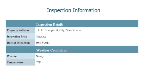 Inspection Information